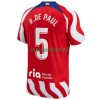 Maillot de Supporter Atlético Madrid R. De Paul 5 Domicile 2022-23 Pour Homme